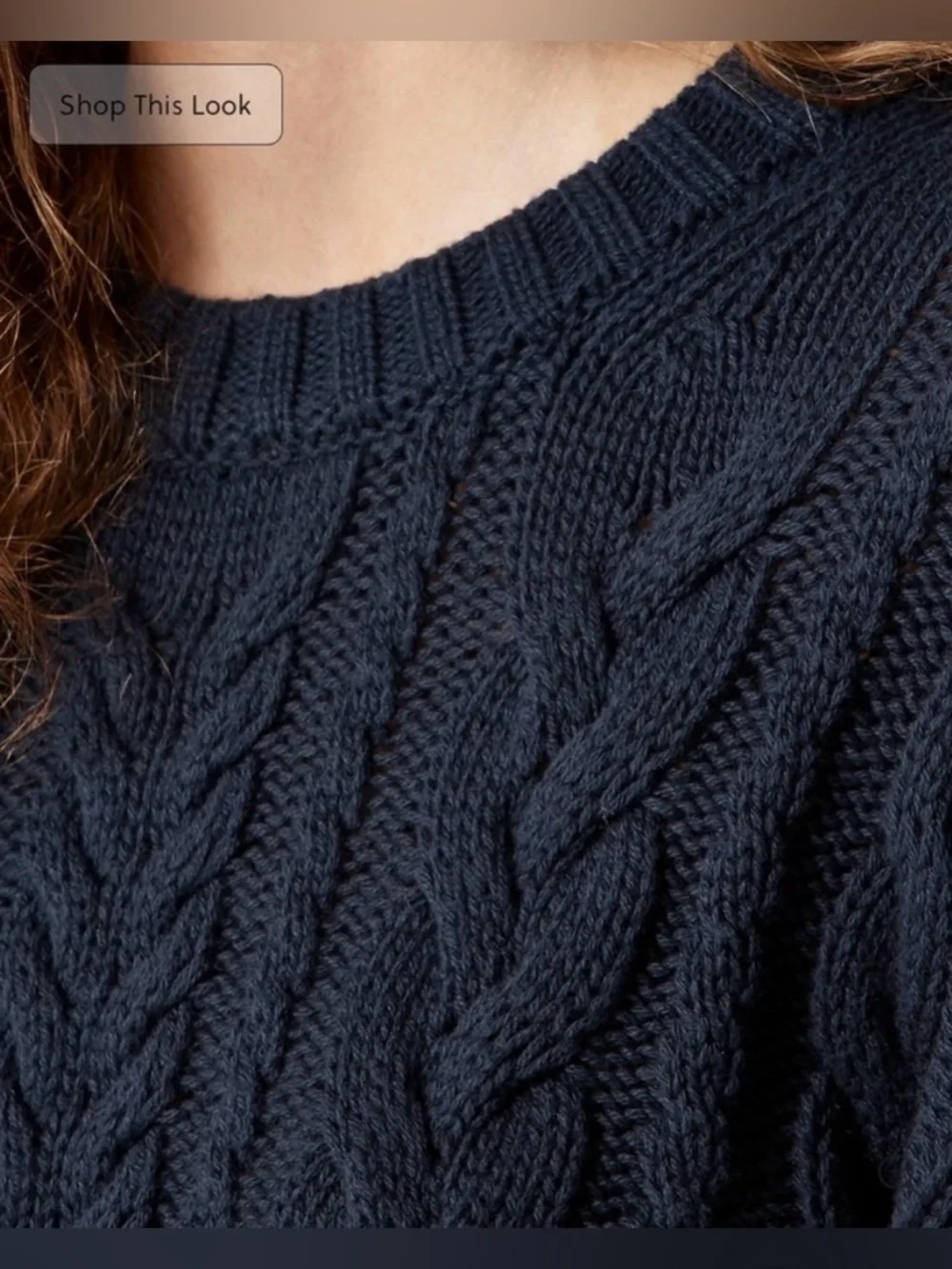 Not for sale J.Crew Cable-knit crewneck sweater in navy